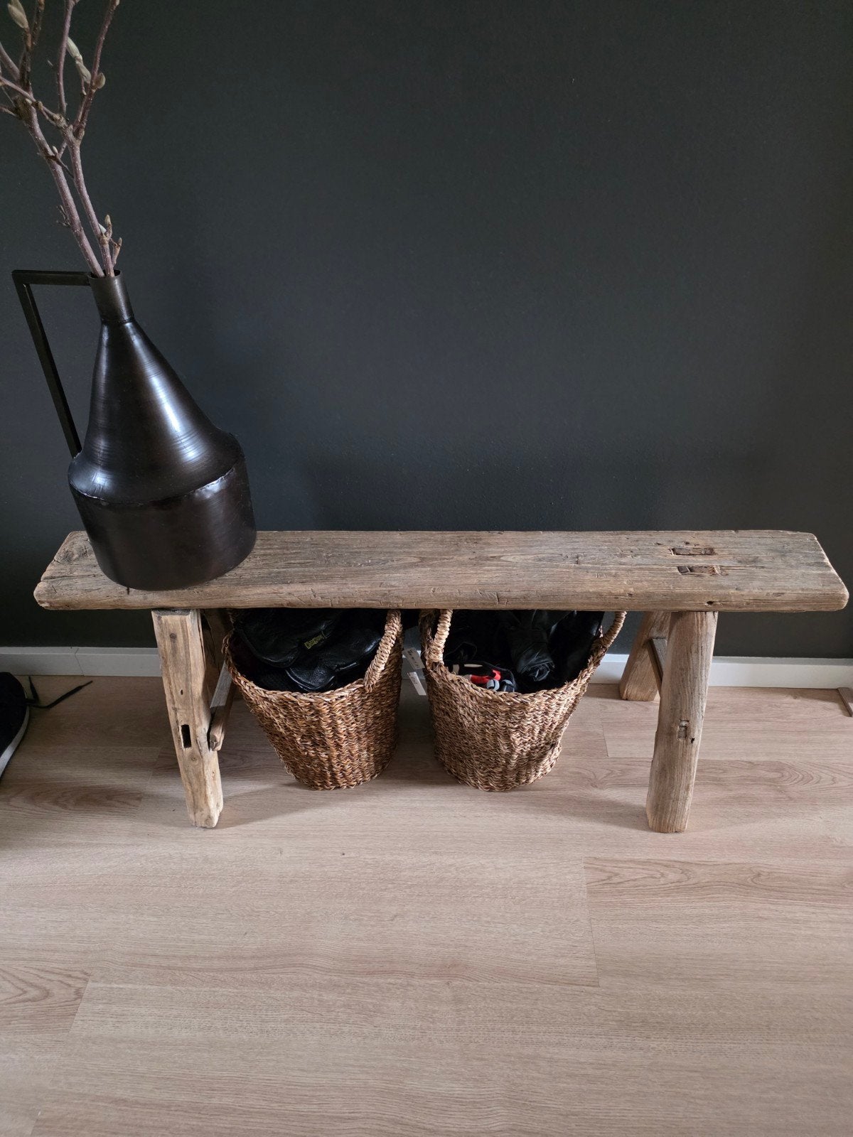Oud chinees houten bankje, Ophalen, Japandi, Eenpersoons, Minder dan 75 cm