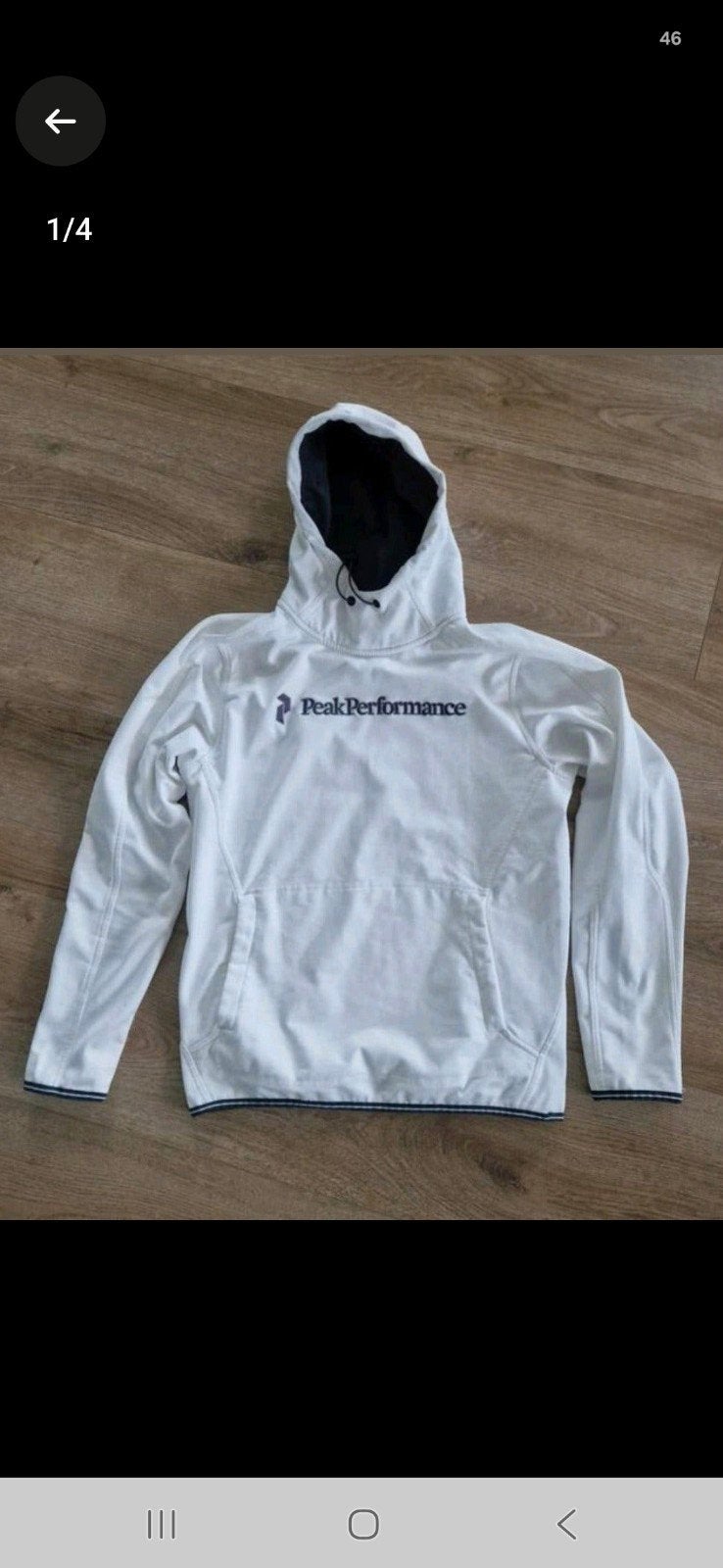 peak performance hoody maat medium, Ophalen, Maat 48/50 (M), Wit, Zo goed als nieuw