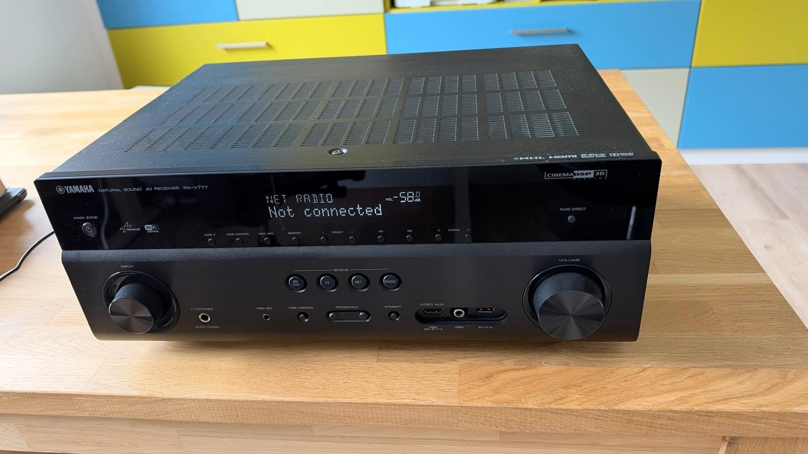Yamaha RX-V777 A/V receiver + Teufel Ultima 40 Mk 2 speakers, Audio, Tv en Foto, Ophalen, Gebruikt