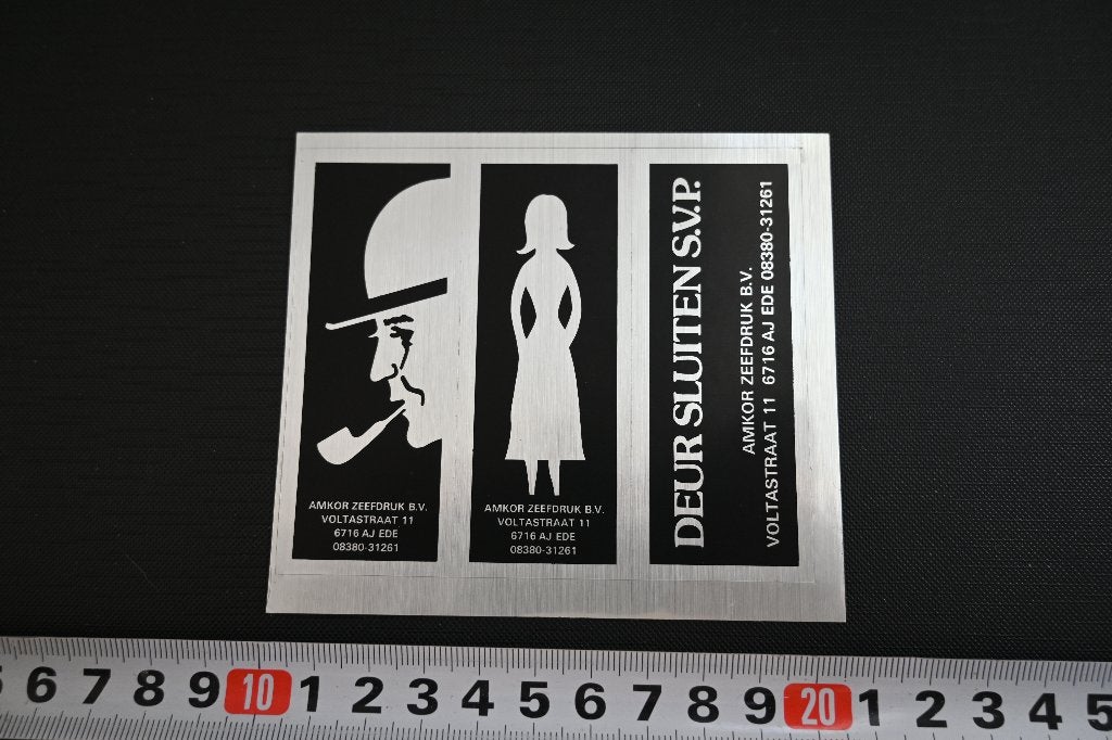 sticker folie set MAN - VROUW - DEUR SLUITEN SVP *, Verzamelen, Ophalen of Verzenden, Zo goed als nieuw