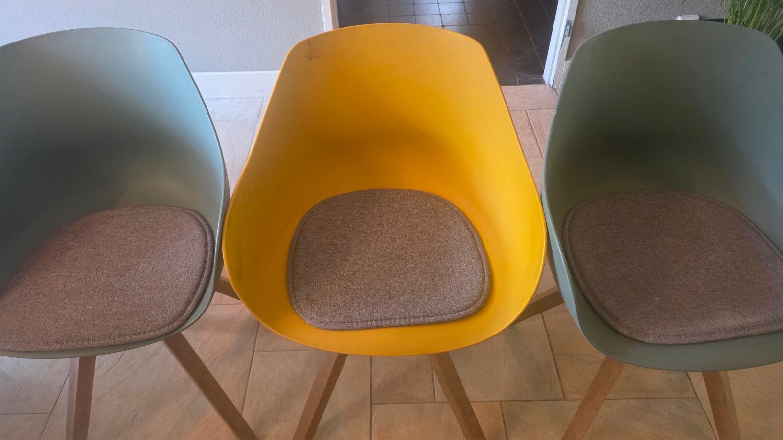 Set van 3 Eetkamerstoelen - Ook per stuk/2 stuks te koop, Hout, Overige kleuren, Drie, Ophalen of Verzenden