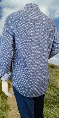 New Zealand Auckland  🧐 slimfit overhemd blauw mt XL, New Zealand Auckland, Zo goed als nieuw, Halswijdte 43/44 (XL), Verzenden