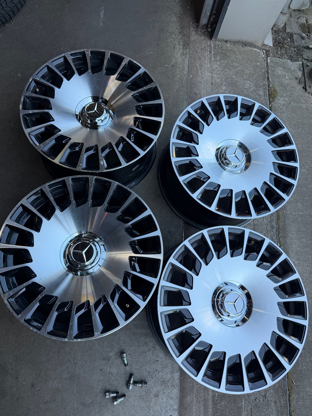 Mercedes-Benz Maybach Breedset Velgen 19 inch W221 5x112 amg, 19 inch, Gebruikt, Velg(en), Overige