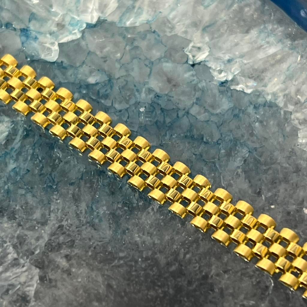 18k gouden armband Rolex schakel italy nieuw, Ophalen of Verzenden, Nieuw, Goud