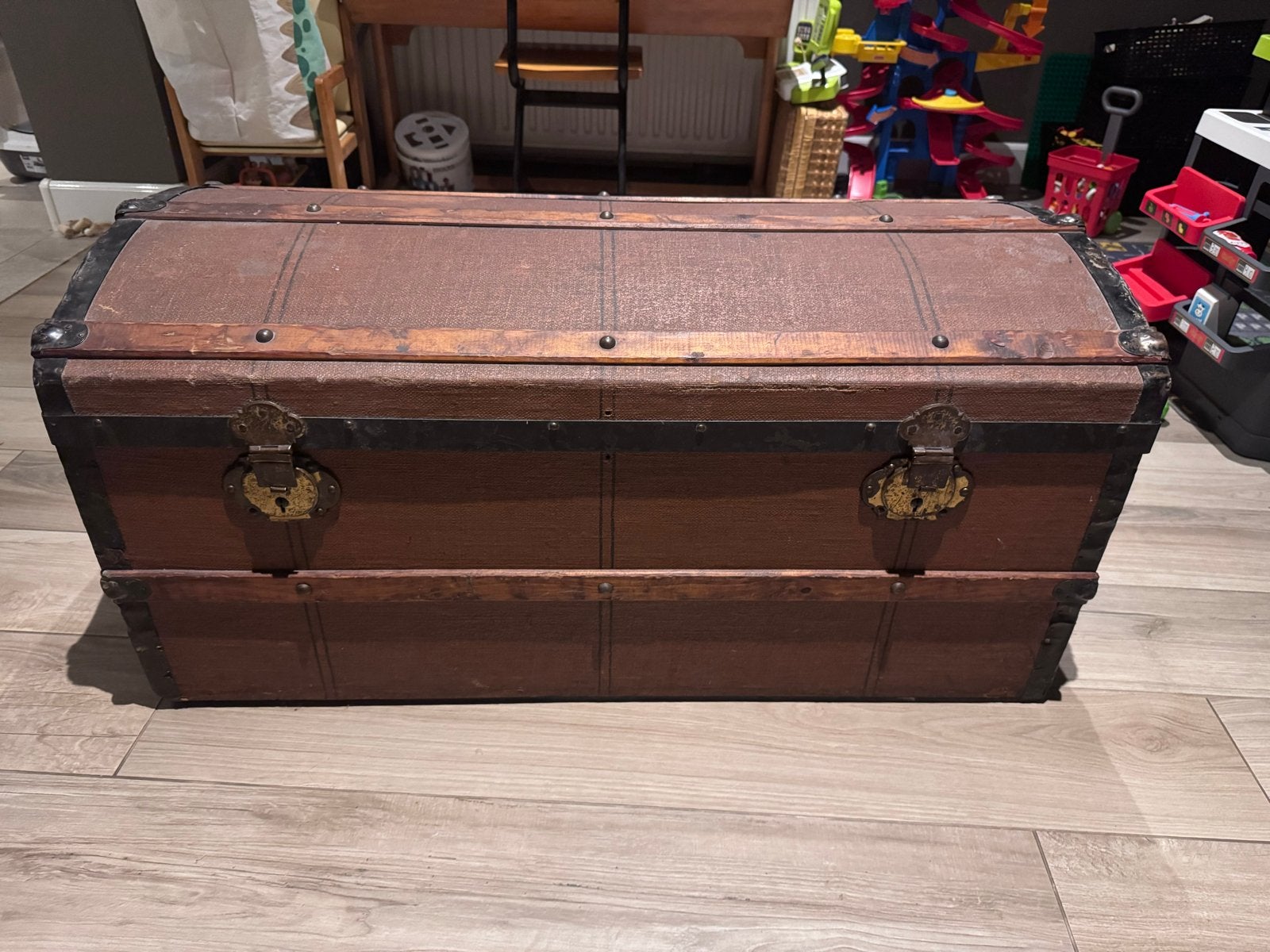 Vintage Kist - 100x50x50 cm, Ophalen, 50 – 75, Gebruikt, 50 tot 100 cm