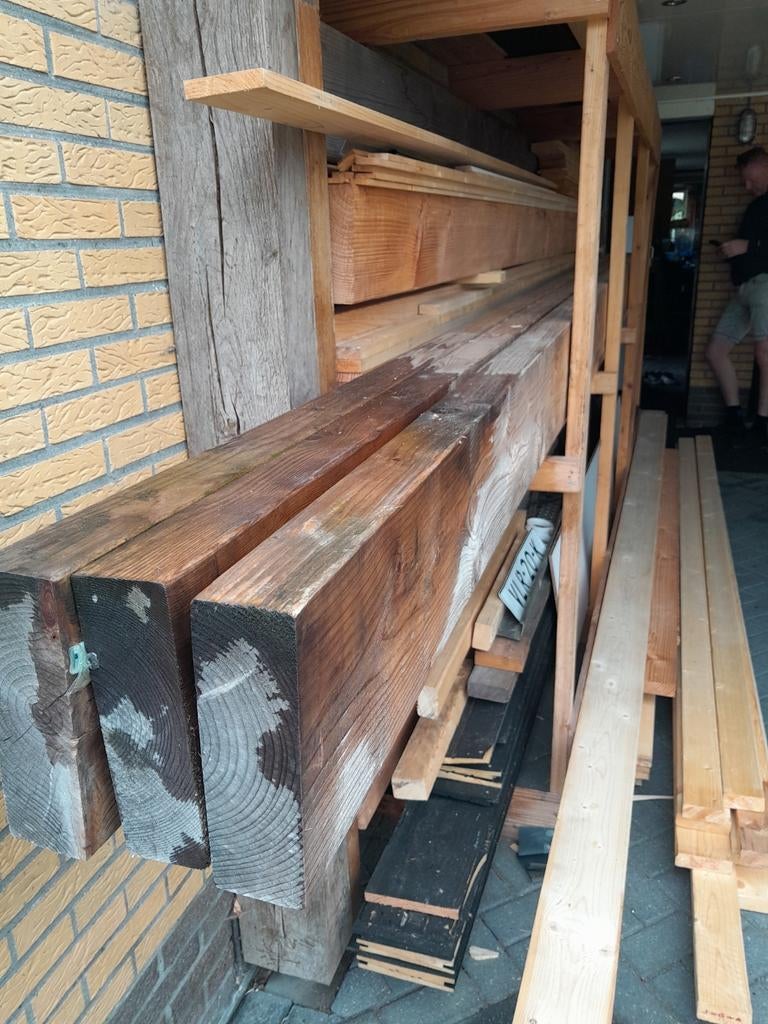 Vuren balken tweedehands, Ophalen, 250 cm of meer, Balken
