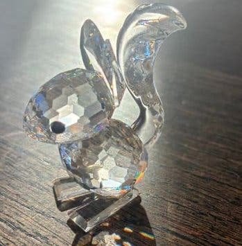 Swarowski Glazen Eekhoorn Miniatuur - 4,5 cm hoog, Ophalen of Verzenden, Zo goed als nieuw