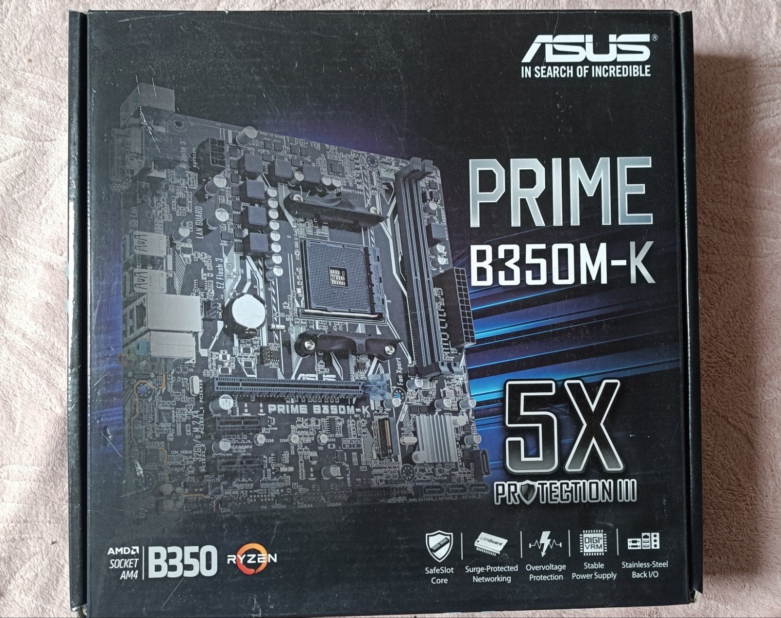 ASUS PRIME B350M-K Moederbord - AMD AM4 Socket, Computers en Software, Moederborden, Gebruikt, AMD, DDR4, Ophalen of Verzenden