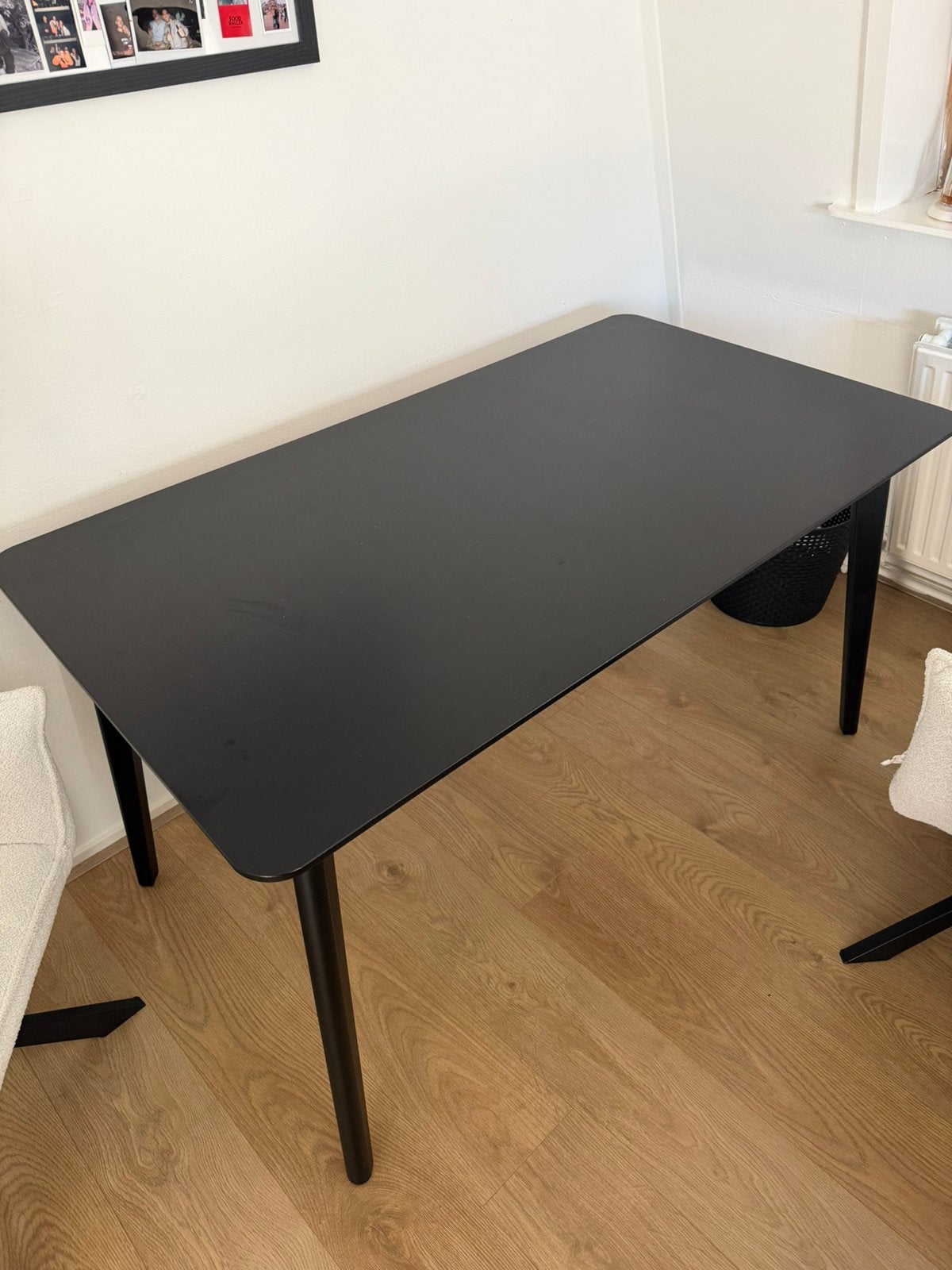 Zwarte eettafel, Ophalen, 200 cm of meer, 50 tot 100 cm, Zo goed als nieuw