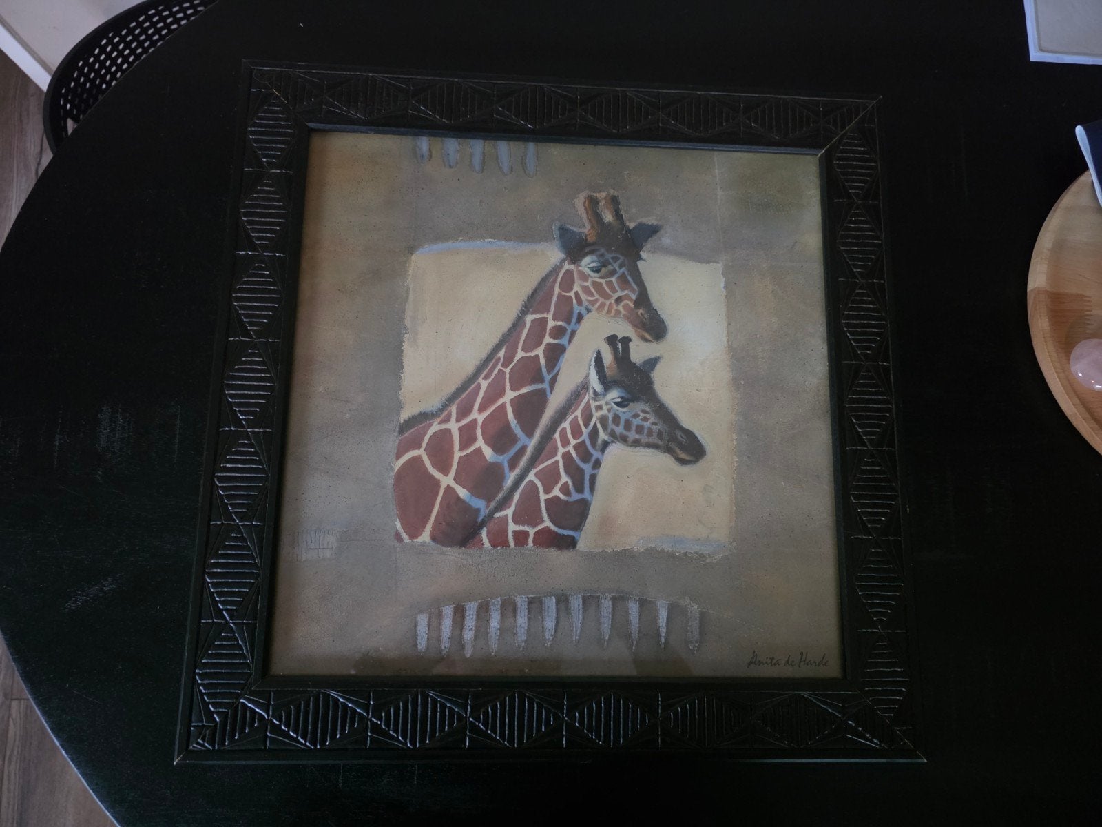 Set van 4 Afrikaanse Dieren Schilderijen - Handgeschilderd, Doek, Realistisch, Dieren, Ophalen of Verzenden