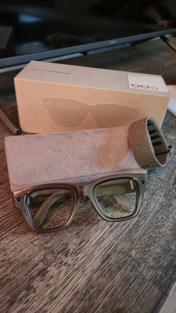 Meta Rayban Display, Zand-kleur, Band 1, Ophalen, Bruin, Zo goed als nieuw, Ray-Ban