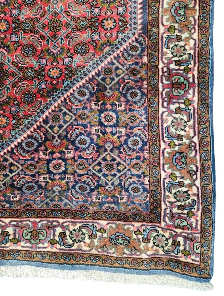 Handmade Persian wool Bidjar super tapijt blue 116x173cm, Crème, Perzisch, Klassiek, Oosters, 150 tot 200 cm, Onbekend