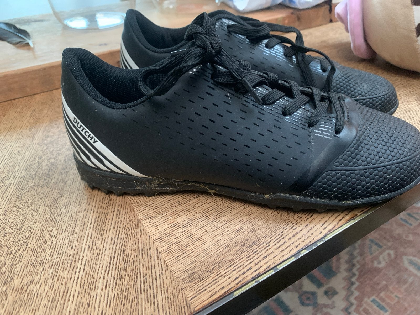 Zwarte DUTCY voetbalschoenen maat 38, Ophalen of Verzenden, Zo goed als nieuw, Schoenen