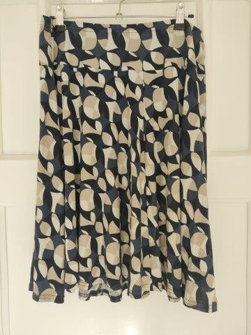 Tricot rok blauw/beige/offwhite 38, Ophalen of Verzenden, Zo goed als nieuw, Maat 38/40 (M), Overige kleuren