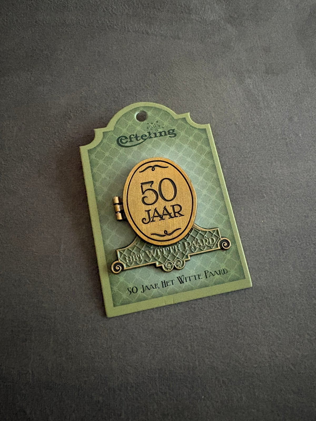 Efteling Pin - 50 Jaar Het Witte Paard, Ophalen of Verzenden, Zo goed als nieuw, Button of Speldje