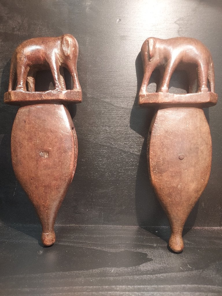 Afrikaans snijwerk olifant, Houtsnijwerk, Handgemaakt, Minder dan 20 cm, Ophalen of Verzenden