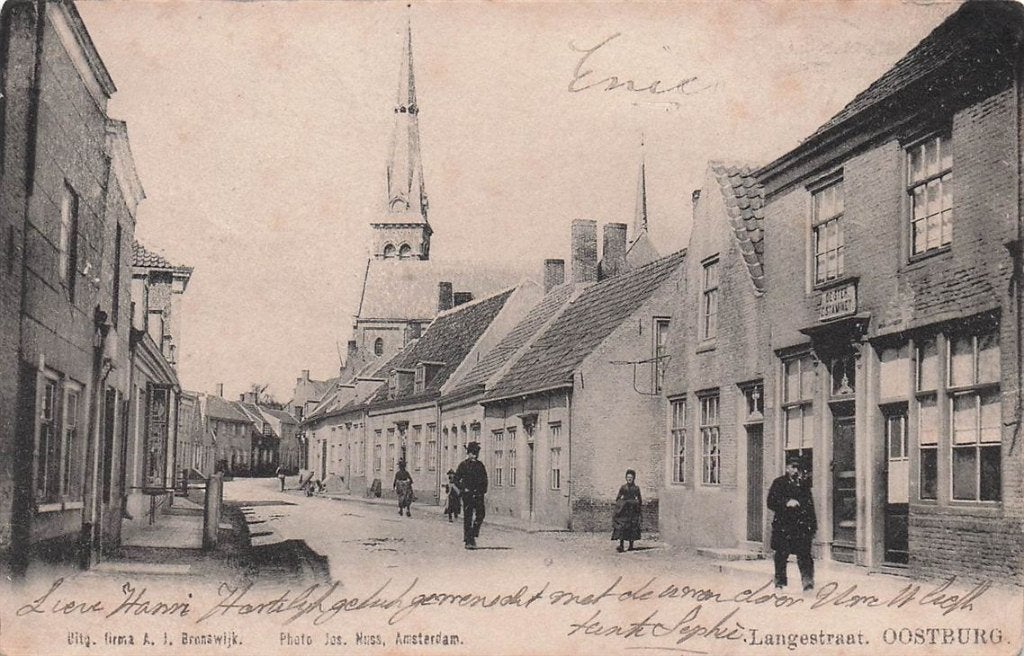 703-317-003 Langestraat Oostburg, Verzenden, Voor 1920, Zeeland