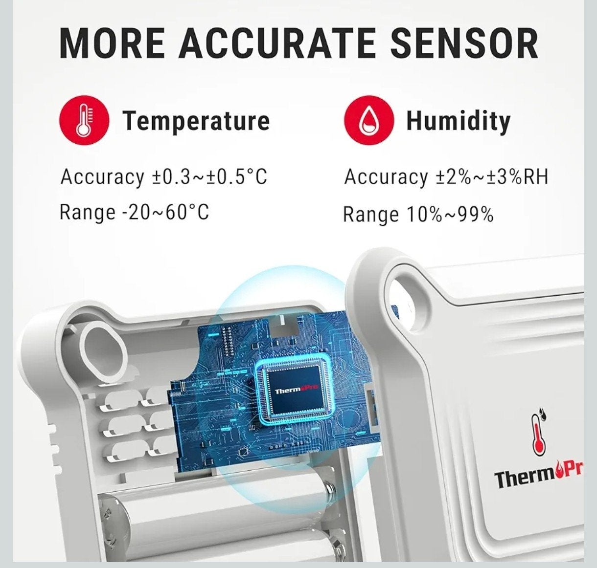 ThermoPro TP351S Bluetooth Thermometer Hygrometer, Ophalen of Verzenden, Nieuw