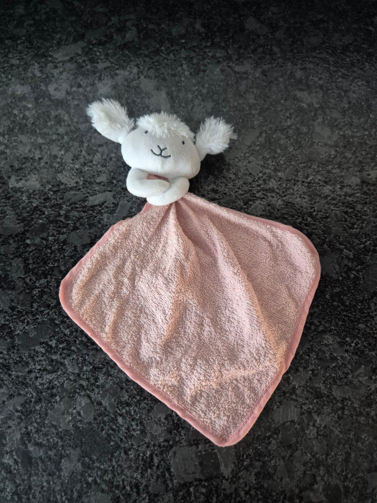 Prenatal - Knuffeldoekje Schaap met roze doekje, Ophalen of Verzenden, Zo goed als nieuw, Overige typen