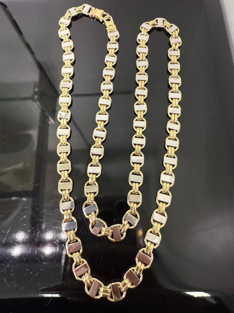 Prachtige 14 karaats gouden KINGSLEY ketting | ITALY DESIGN, Ophalen of Verzenden, Nieuw, Goud