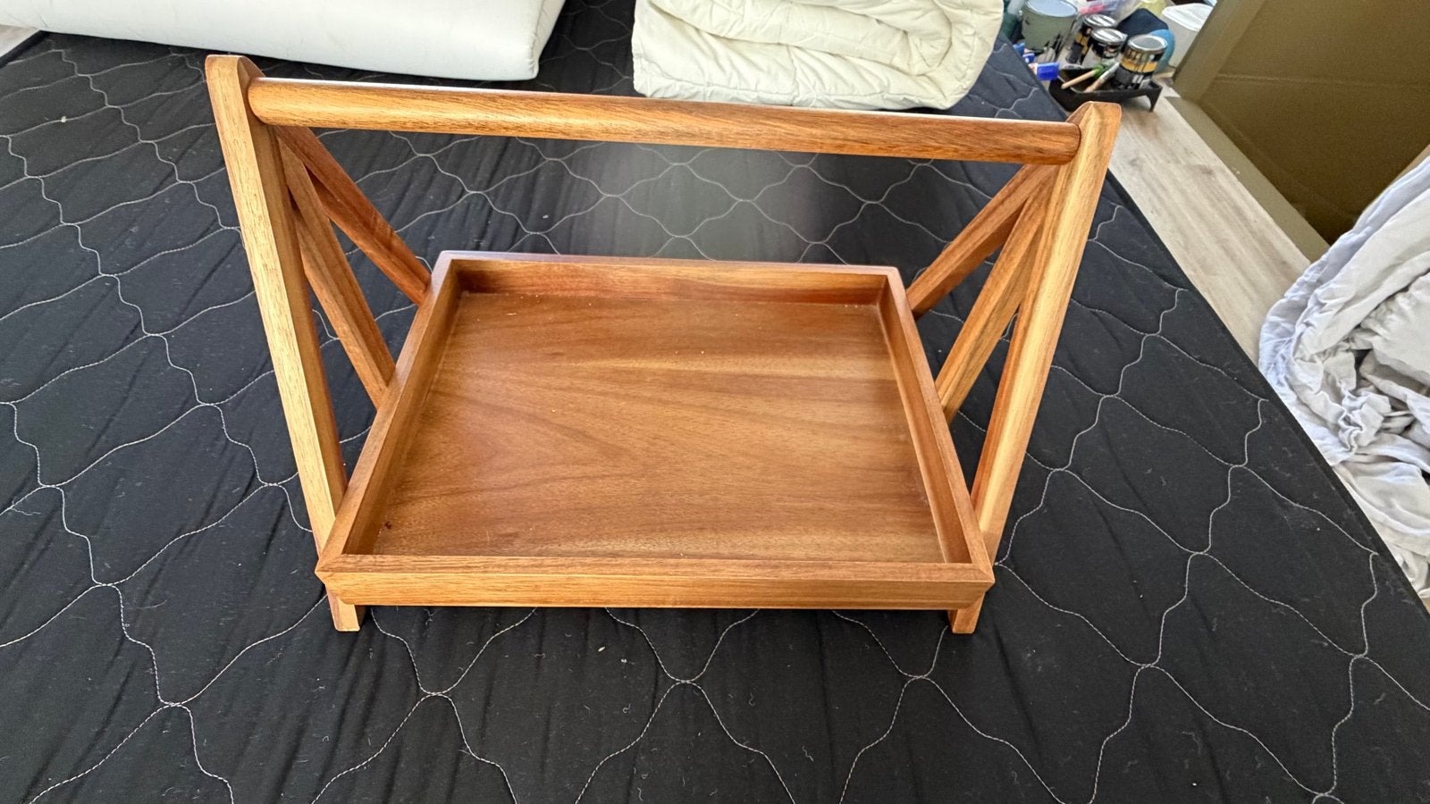 Zara Home Houten Dienblad met Handgreep - 42x30 cm, Ophalen, Zo goed als nieuw, Rechthoekig, Hout