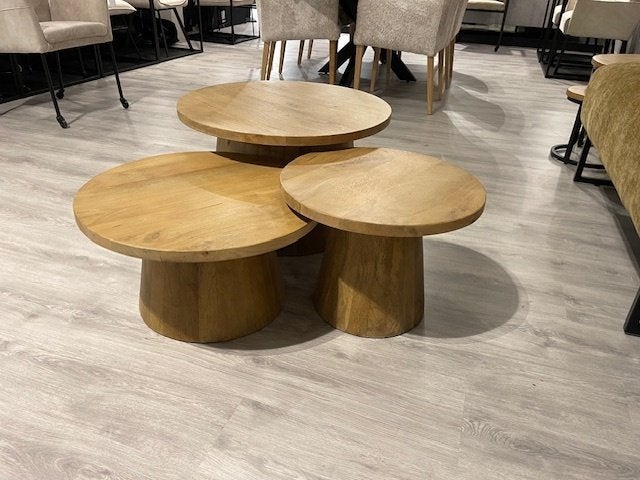 Salontafels 3 maten massief mango voor een speciale prijs, 1 of 2 laden, Nieuw, Minder dan 100 cm, Overige houtsoorten