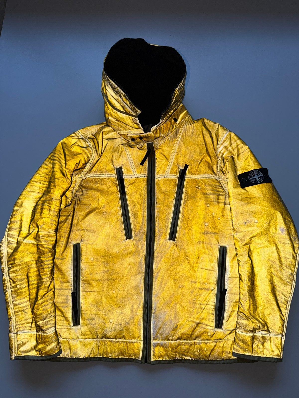 Stone Island Liquid Reflective Jacket Maat XXL, Ophalen of Verzenden, Gedragen, Overige maten, Geel