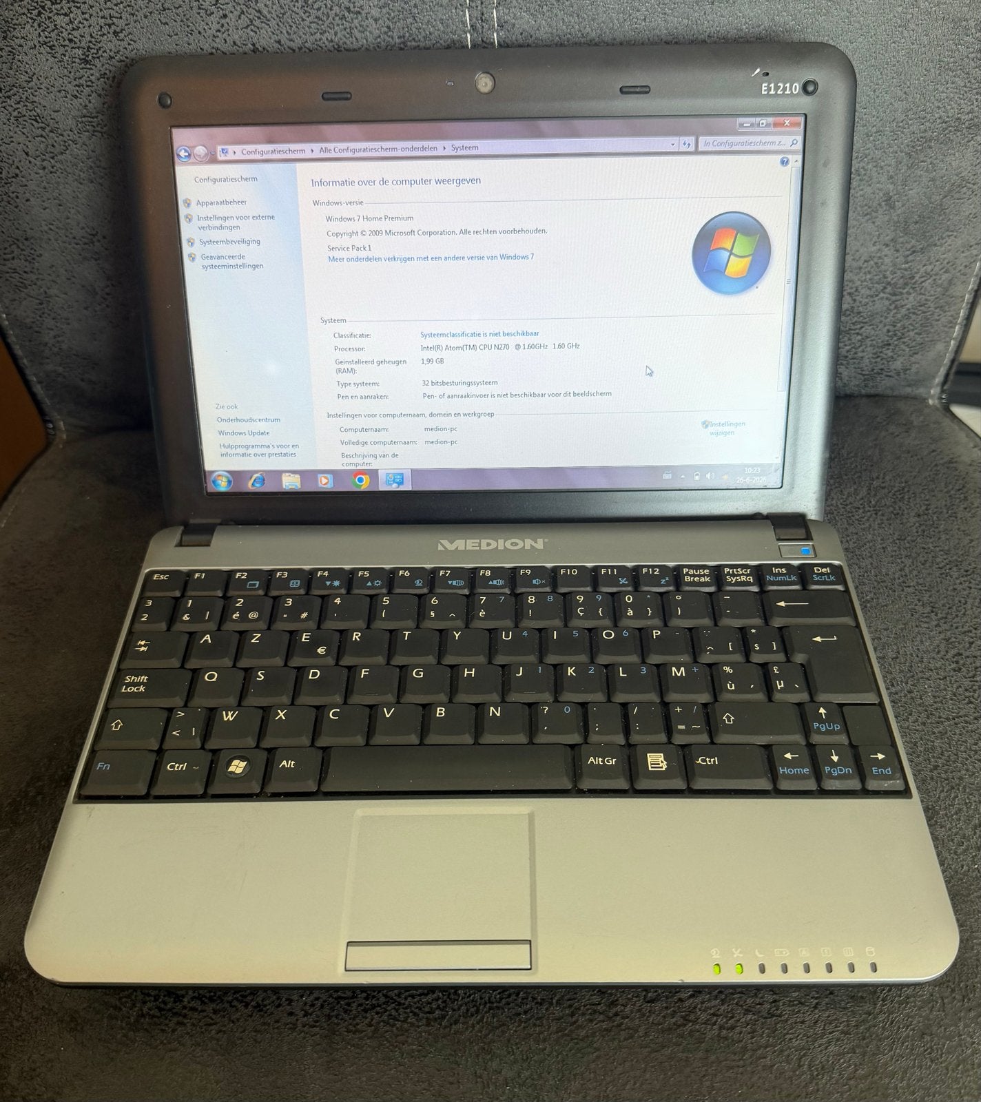 Medion Akoya E1210 mini laptop, Computers en Software, Gebruikt, Intel Atom, Minder dan 2 Ghz, 10 inch of minder