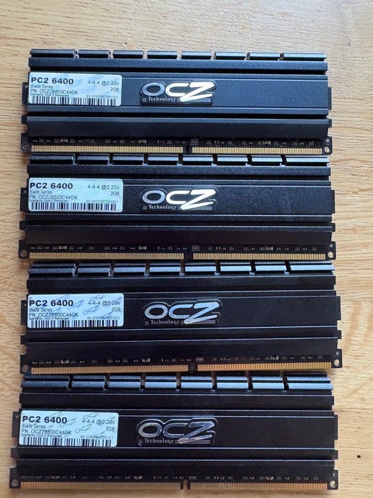 OCZ Blade 8GB DDR2-800 CL4 (4x2GB), Ophalen, Gebruikt, 8 GB, DDR2