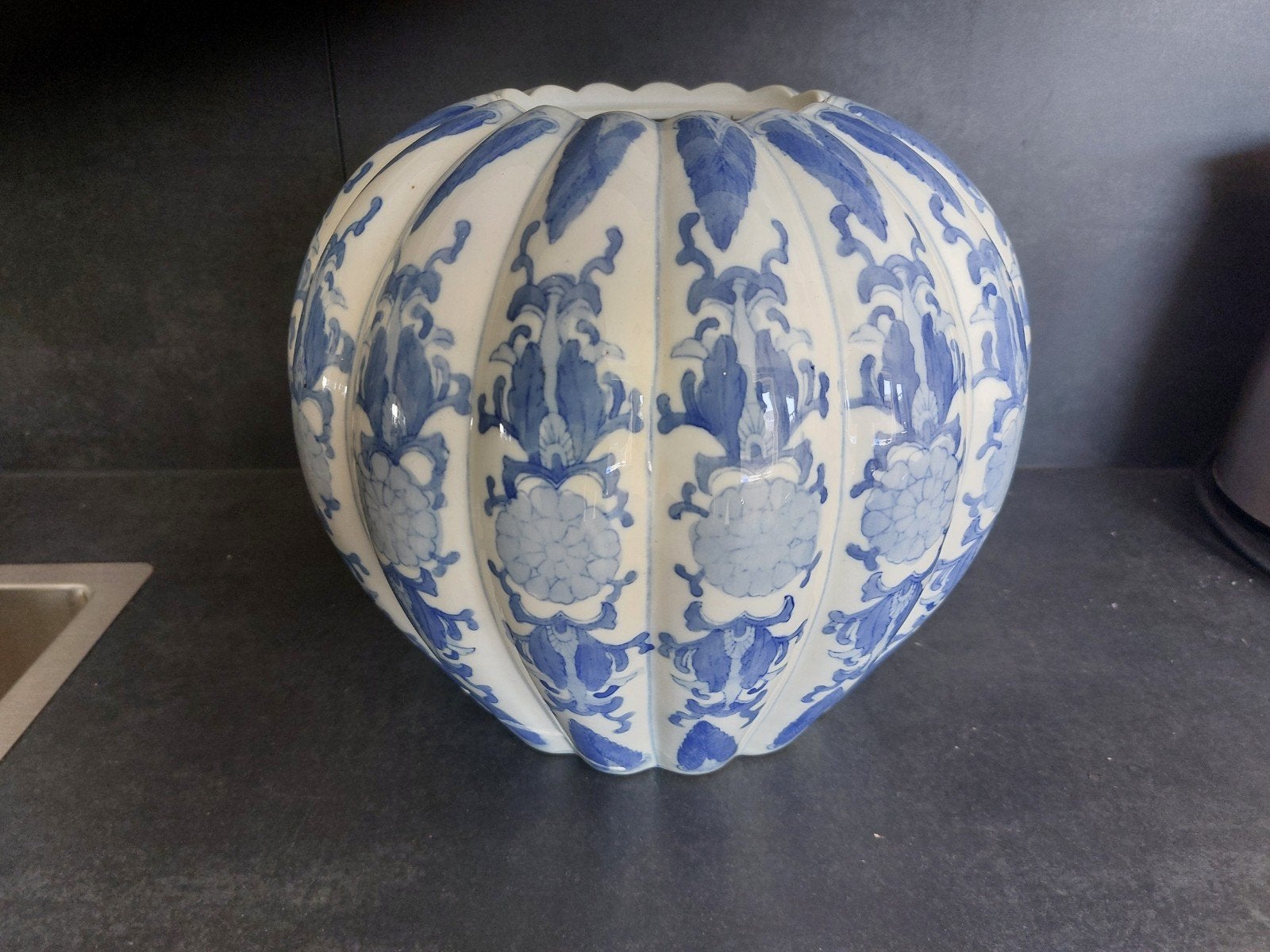 Antieke Chinese Gemberpot Porselein Blauw-Wit, Ophalen