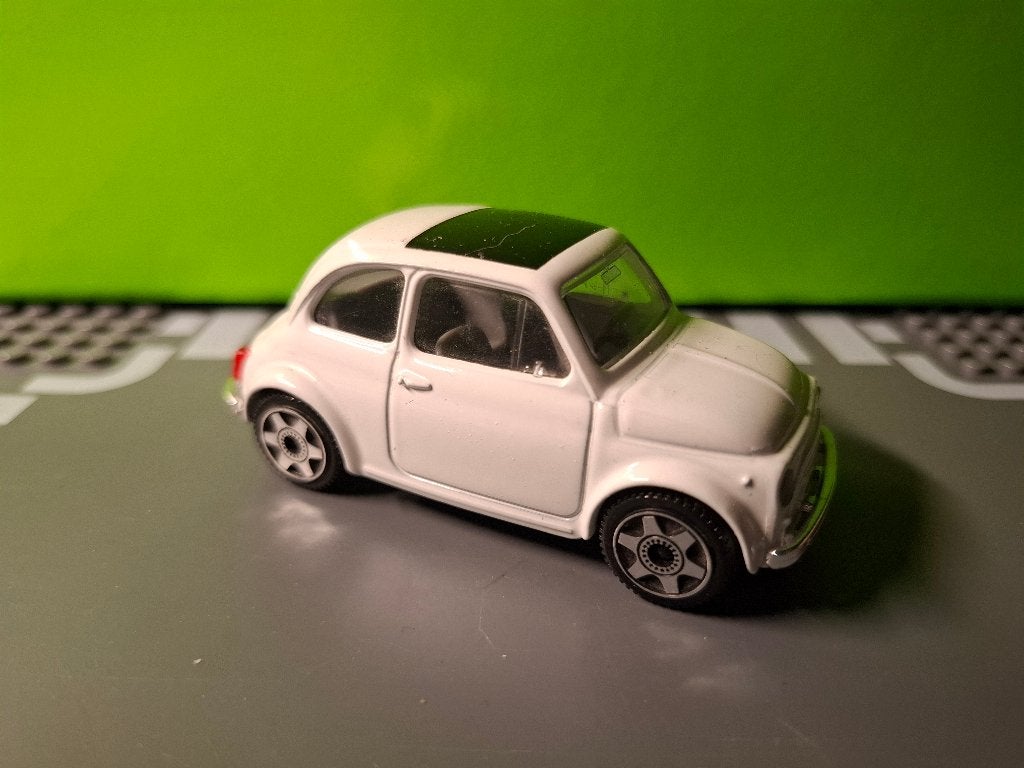 Bburago - Fiat 500 [wit] 1/43, Ophalen of Verzenden, Zo goed als nieuw, Auto, Overige merken