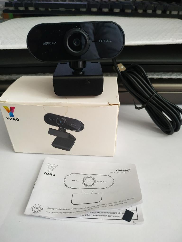 YONO Webcam 1080P Full HD, Computers en Software, Webcams, Zoomfunctie, Nieuw, Ophalen of Verzenden, MacOS