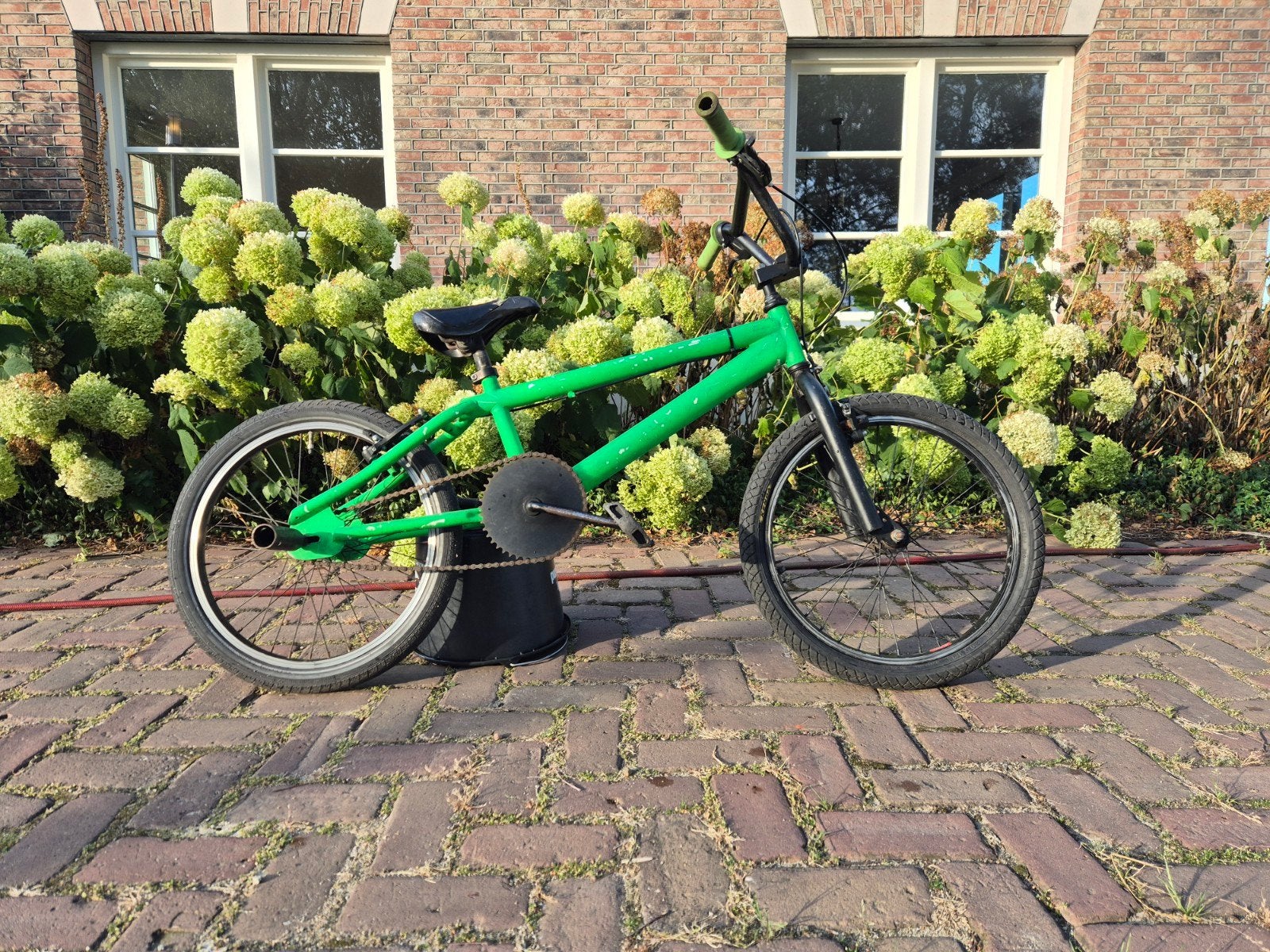 Groene BMX fiets, Fietsen en Brommers, Fietsen | Crossfietsen en BMX, Ophalen, Gebruikt, Staal, 20 tot 24 inch