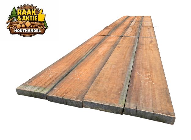 4 Hardhouten balken  5.0x25.0 cm / 5.50 m lang - nr: HB86