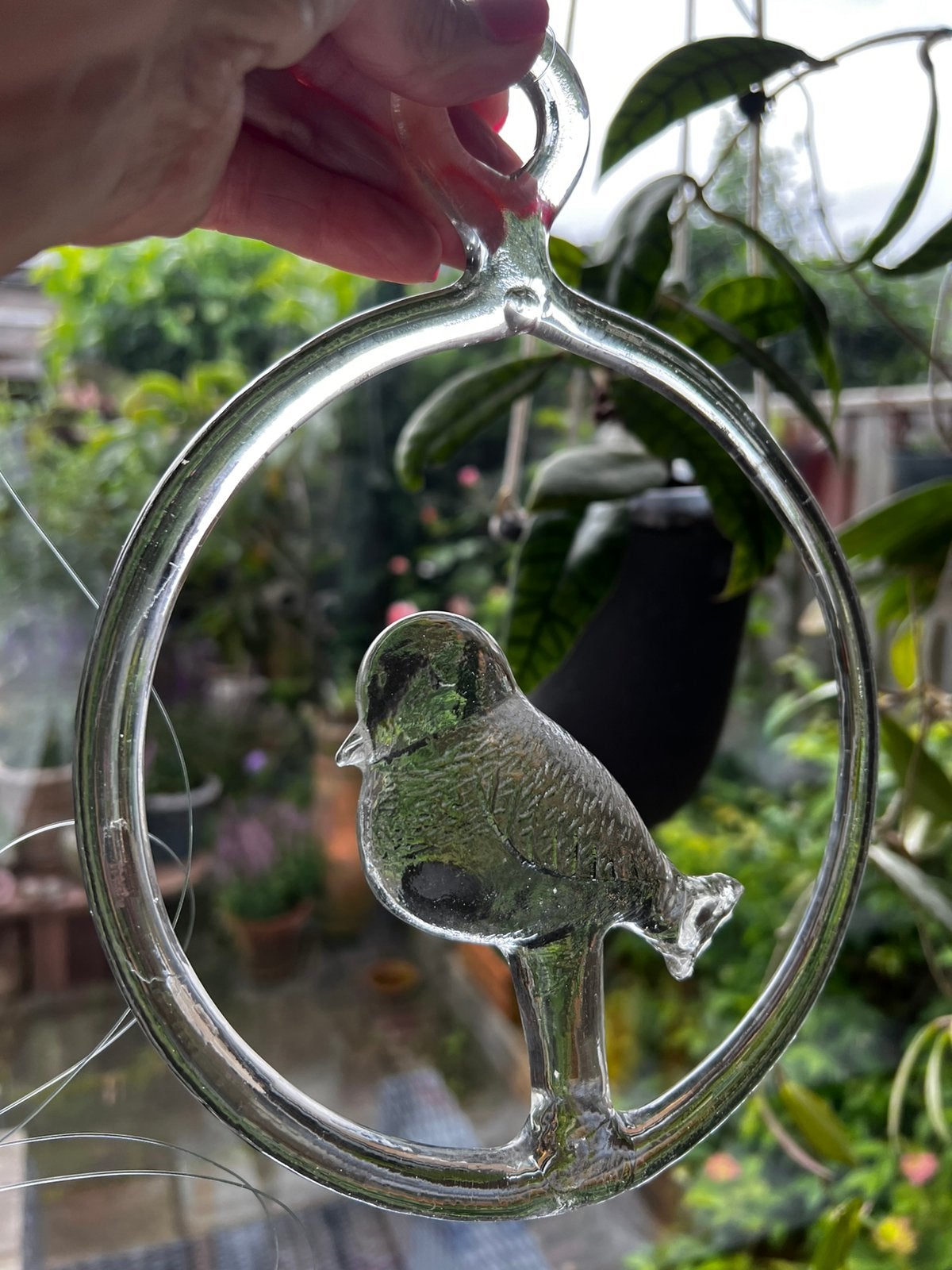 Vintage Kosta Boda Grote Raamhanger Suncatcher Vogel Vallien, Ophalen of Verzenden, Object, Glas