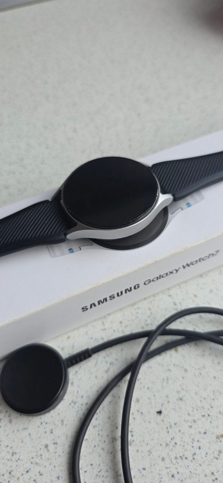 Samsung Galaxy Watch 7 44MM SM-L310 Zilver/Zwart, Ophalen, Gebruikt, Stappen, Samsung