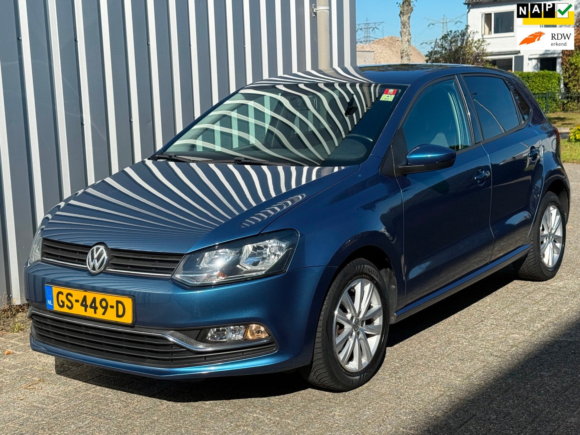 Volkswagen Polo 1.2 TSI NAP / 2015 / NWE apk, Auto's, Euro 6, 4 cilinders, Blauw, Origineel Nederlands