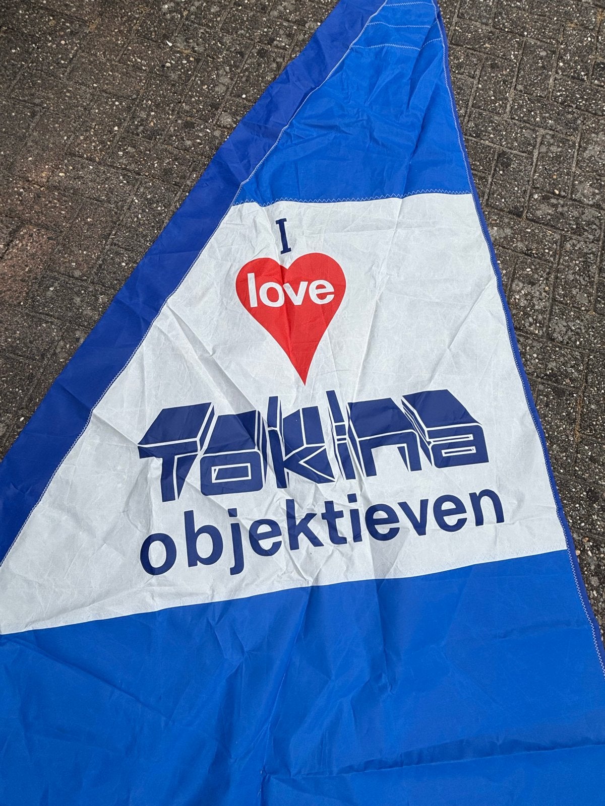 Surfzeil old skool, Jan Schokker's Zeilmakerij ca. 5.0 m2, Watersport en Boten, Windsurfen, Met draagtas, 3.5 tot 5 m², Zo goed als nieuw