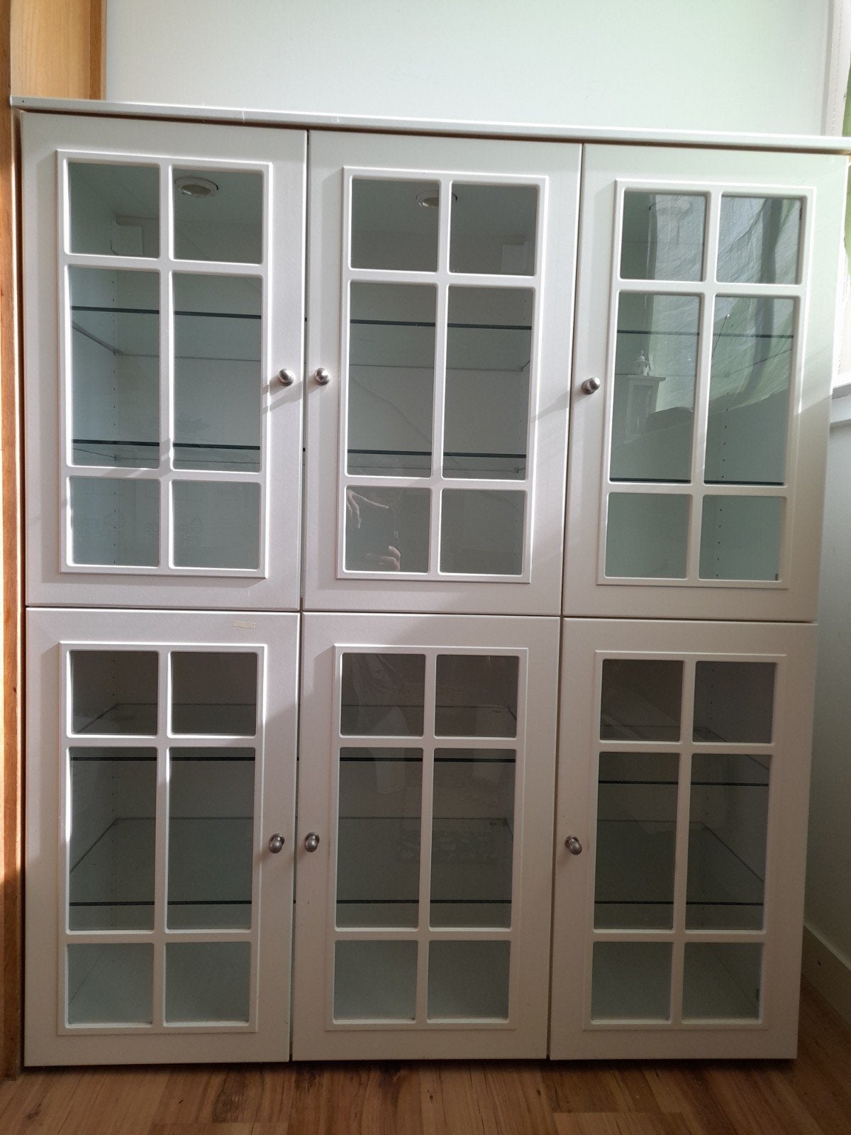 glazen vitrine kasten 2 brede set en 2 smalle kasten, Ophalen of Verzenden, 25 tot 50 cm, Minder dan 100 cm