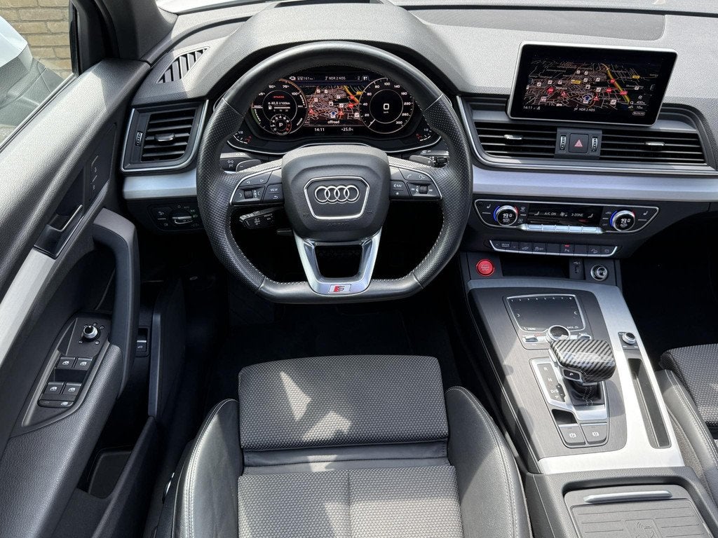 Audi Q5 50 TFSI e 299pk S-Line | Panoramadak | Trekhaak afne, Auto's, Audi, Automaat, 4 cilinders, Wit, Plug-in hybride
