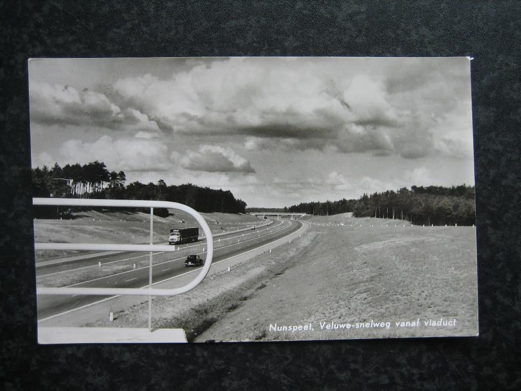 NUNSPEET Veluwe snelweg 1965, Ophalen of Verzenden, 1960 tot 1980, Gelderland