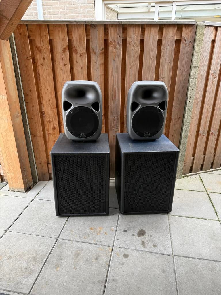 Wharfedale Pro Titan 12D PA-set met DAP Audio RX18B subwoofe, Gebruikt, Overige typen, 120 watt of meer, Ophalen