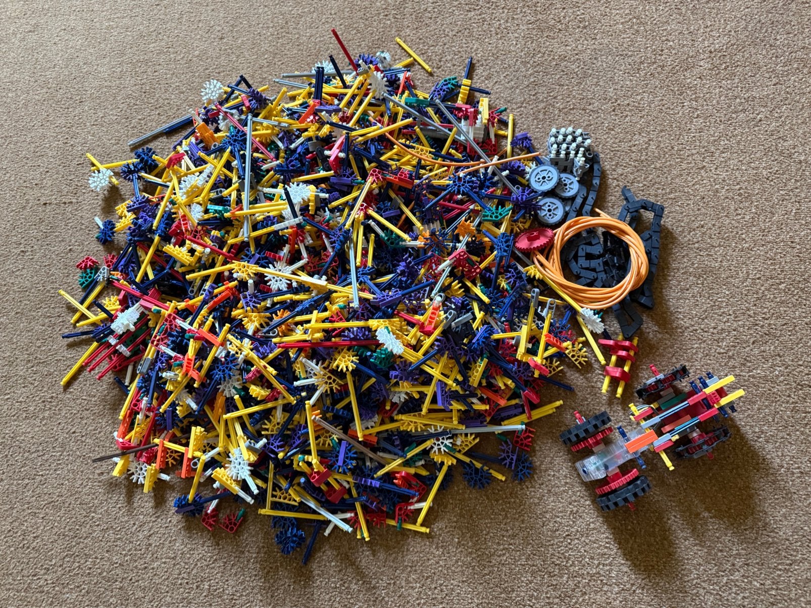 Een berg K’nex, 6 kilo!! Met motortje!, Ophalen, Gebruikt, K'nex