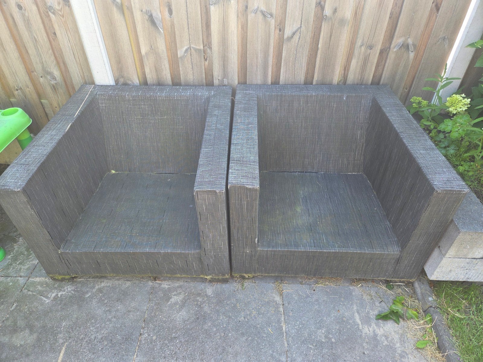 2 tuinstoelen, Ophalen, Gebruikt, Kunststof