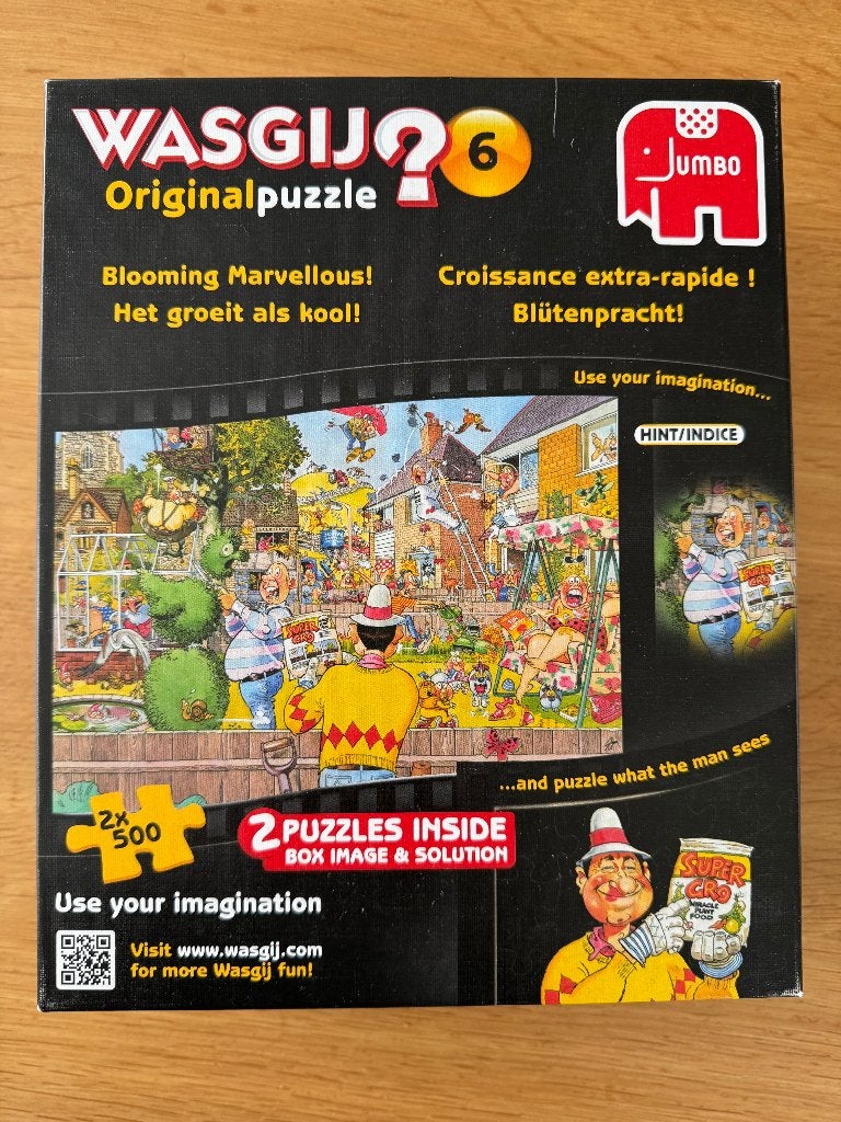 Wasgij puzzel Original nr. 6, 2x500 stukjes, Ophalen of Verzenden, 500 t/m 1500 stukjes, Zo goed als nieuw, Legpuzzel