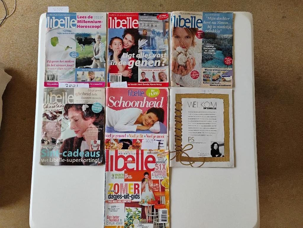 Oude Libelle tijdschriften uit 2000, 2001, 2009, 2013, Boeken, Ophalen of Verzenden, Gelezen, Damesbladen