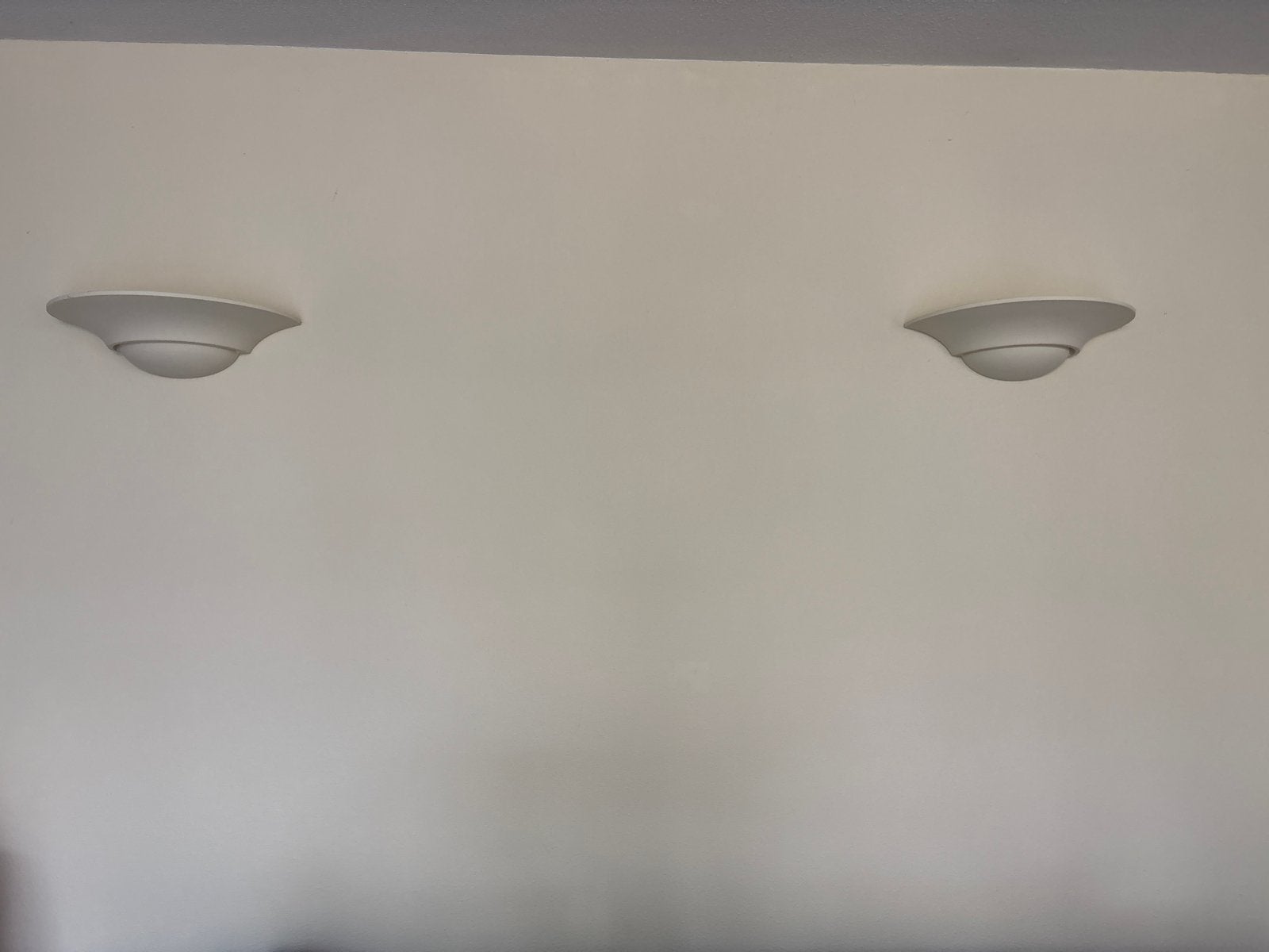 Set van 2 Habitat gipsen wandlampen (uplighters), Huis en Inrichting, Ophalen, Gebruikt, Up-/downlighter, Indirect licht