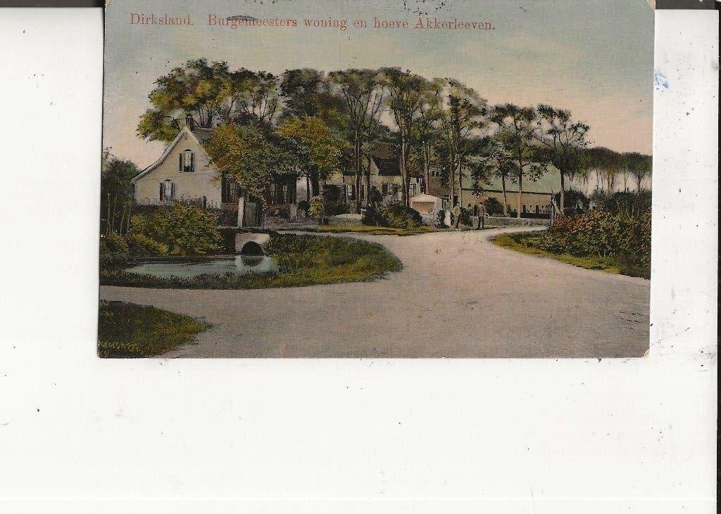 Dirksland Burgemeesters Woning en Hoeve Akkerleeven 17-5-07, Ophalen of Verzenden, Voor 1920, Gelopen, Zuid-Holland