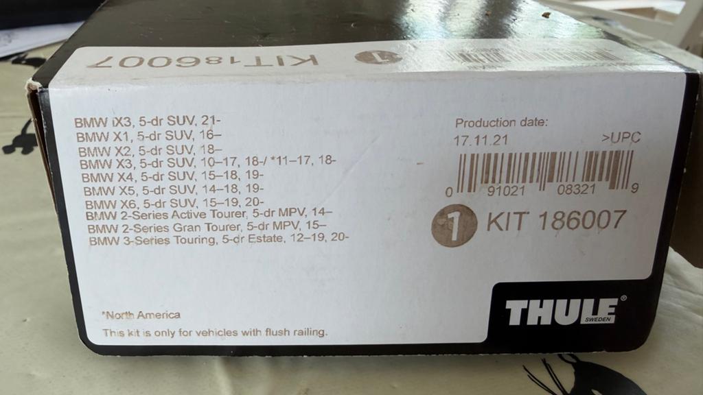 Thule Kit 186007 voor BMW dakdragers, Auto diversen, Dakdragers, Ophalen, Gebruikt
