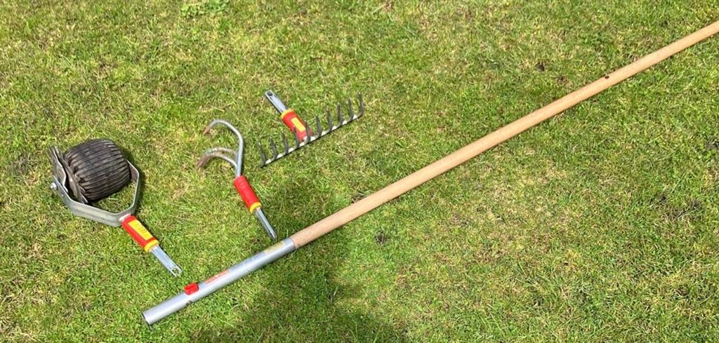 WOLF-Garten Multi-Star gereedschapset: hark, cultivator, rol, Ophalen, Gebruikt
